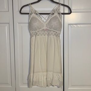 White Pink Lily Dress